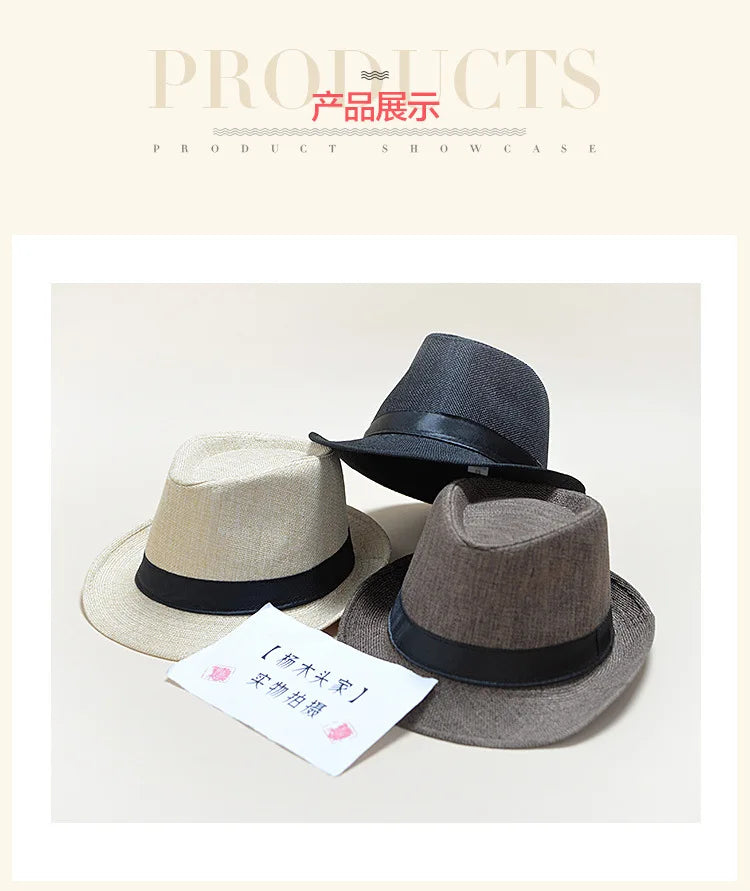 Men’s Lightweight Fedora Hat – Summer Cruise & Beach Style<