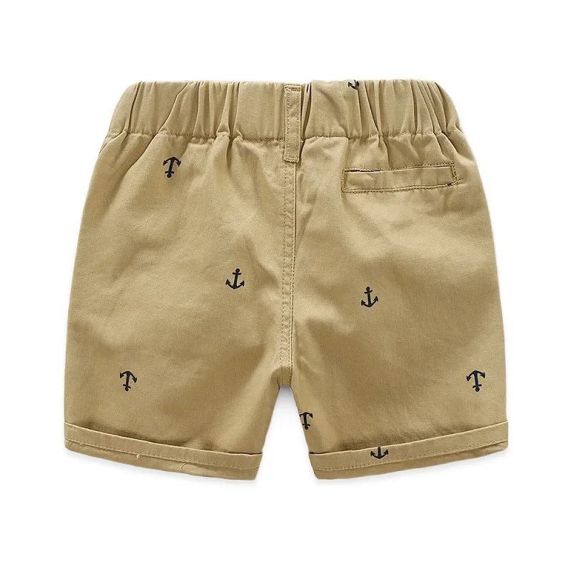 Toddler Cotton Anchor Shorts – Soft, Lightweight Summer Wear