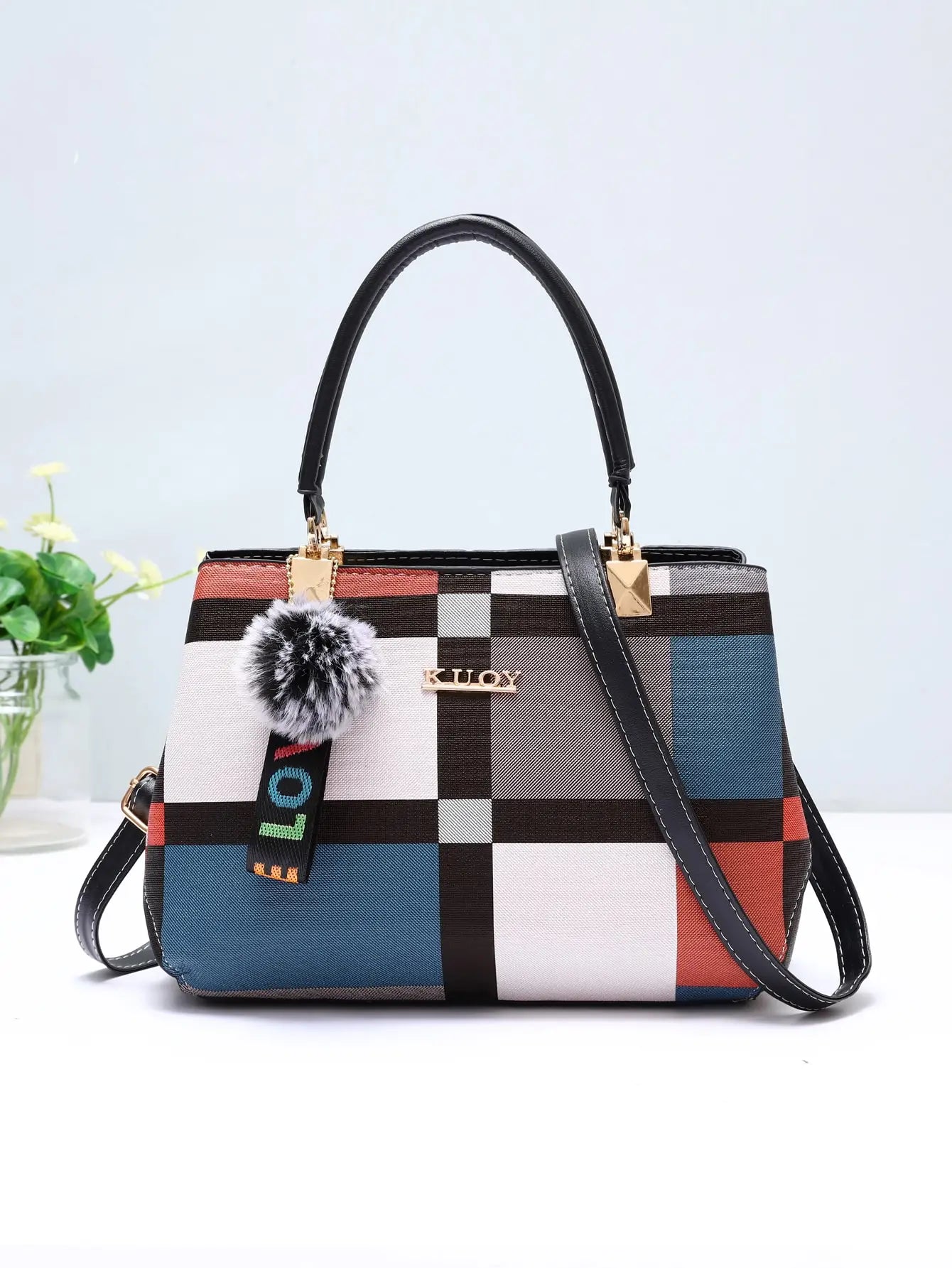 Checkered City Crossbody Handbag - The Dock Drop
