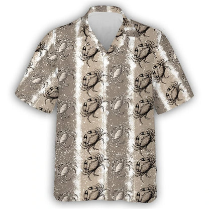 Men’s & Teens’ Coastal Print Button-Up Shirt – Vacation Ready