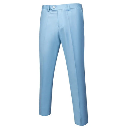 Solid Formal Tailored Suit Trousers