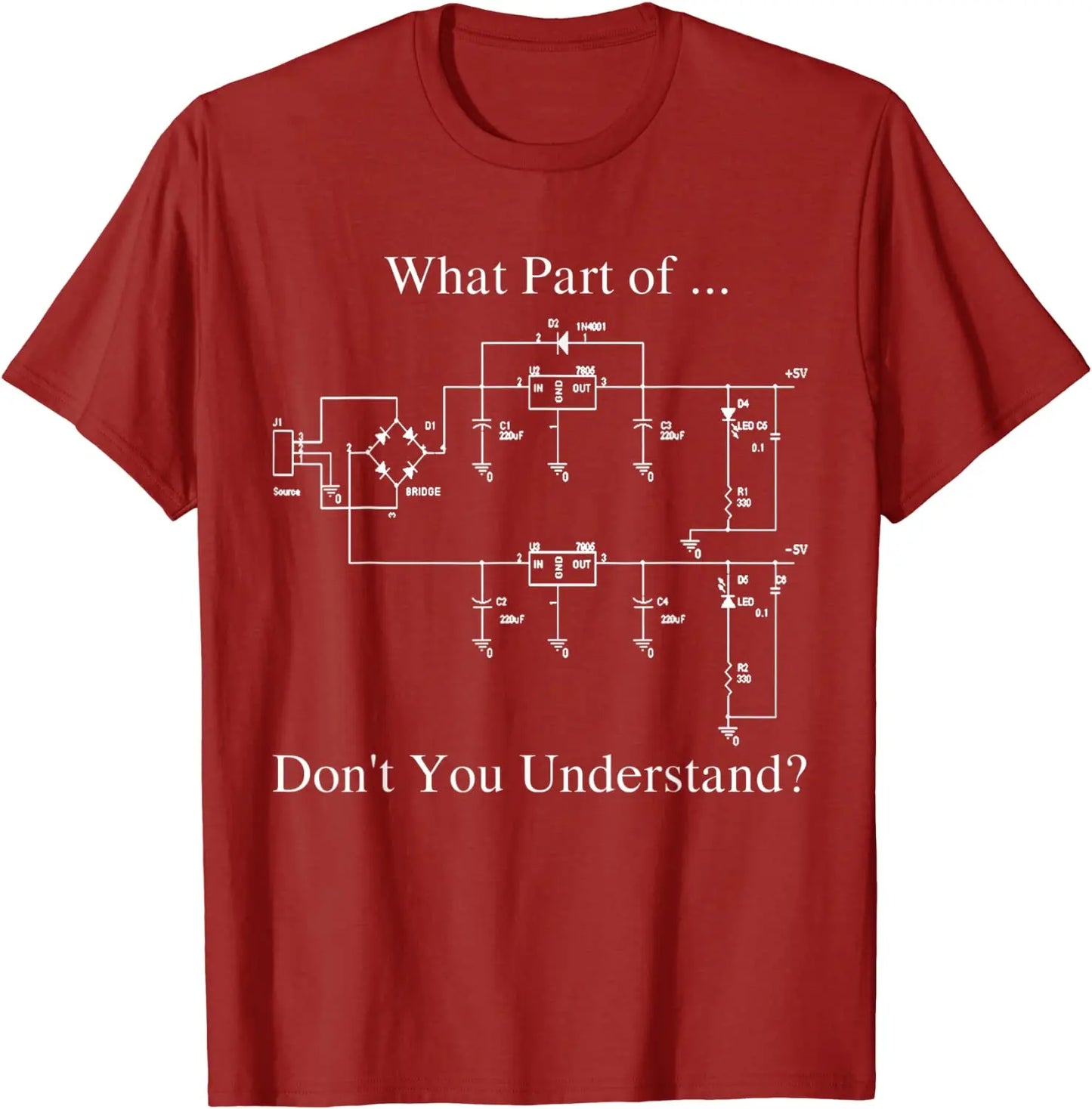 Electrical Engineer Graphic Tee – Funny Circuit Diagram Cotton Shirt