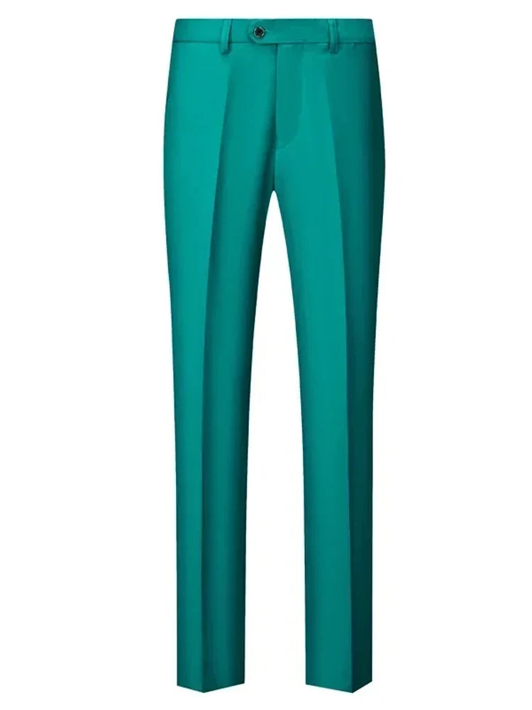 Solid Formal Tailored Suit Trousers