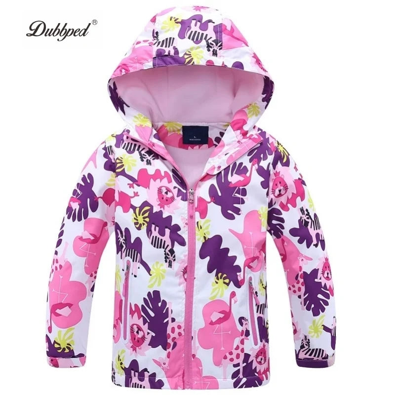 Girls' Polar Fleece Hooded Winter Jacket