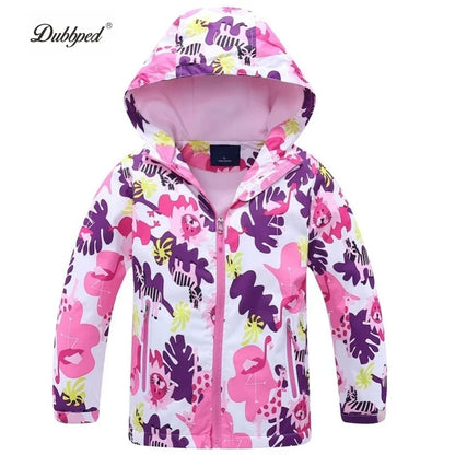 Girls' Polar Fleece Hooded Winter Jacket