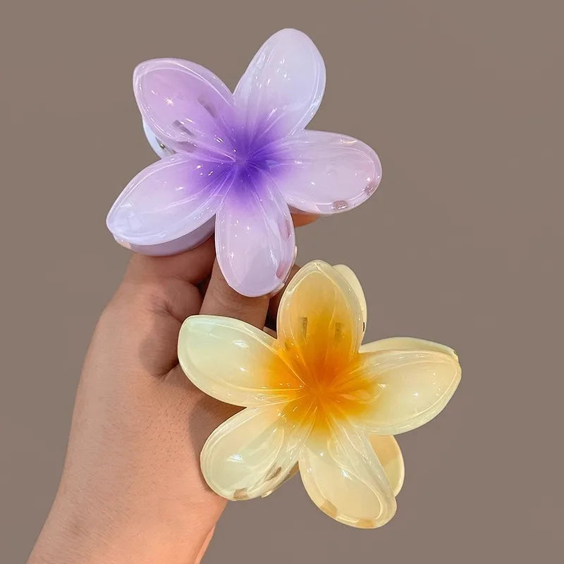 Tropical Flower Hair Claw Clip – Gradient Color