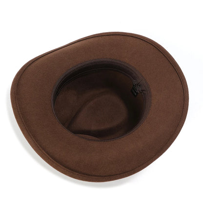 Men’s Wool Felt Fedora Hat – Crushable Outback Style