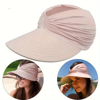 Women’s Foldable Sun Visor Hat – Wide Brim UV Protection