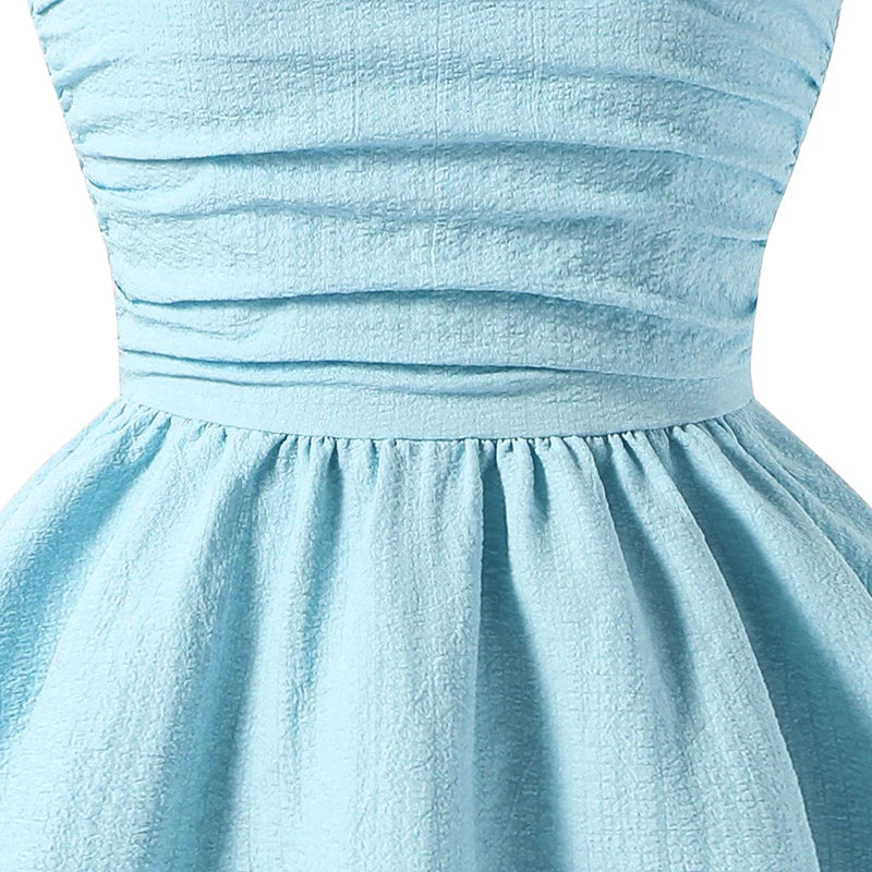 Girls’ Tiered Sling Dress – Sleeveless, Stretch Waist (8Y–12Y)