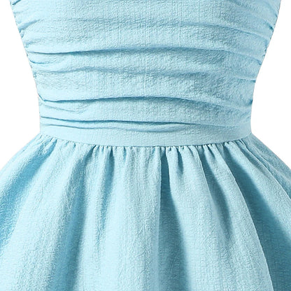Girls’ Tiered Sling Dress – Sleeveless, Stretch Waist (8Y–12Y)