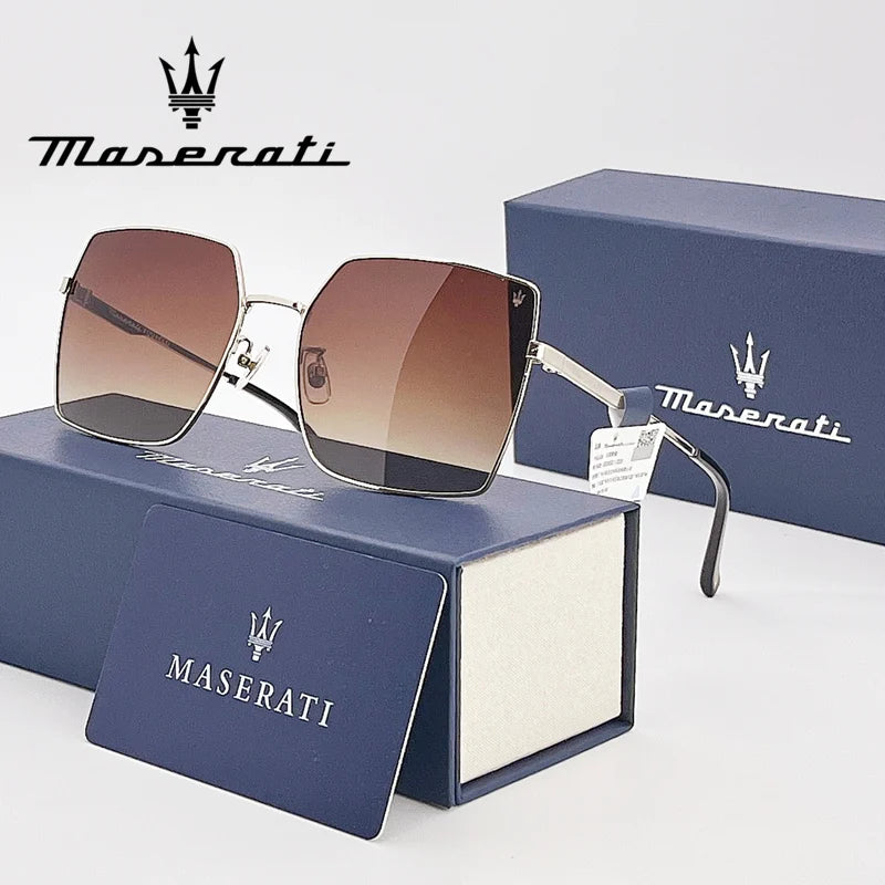 Square UV400 Sunglasses – Polarized Alloy Frame