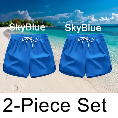 Men’s Quick-Dry Color Block Swim Shorts