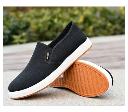 Men’s Canvas Slip-On Sneakers – Lightweight Casual Comfort Shoes