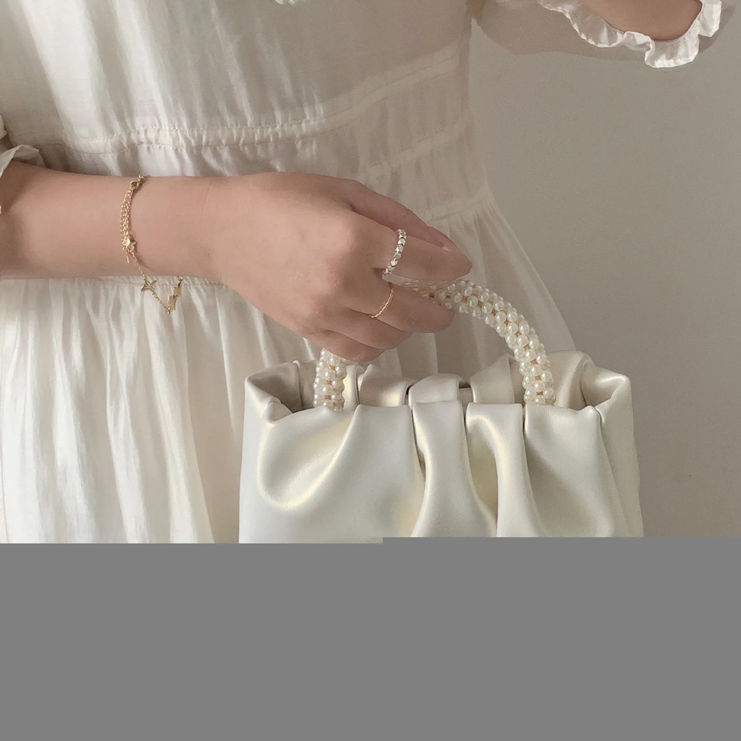 Pearl Handle Evening Clutch Bag