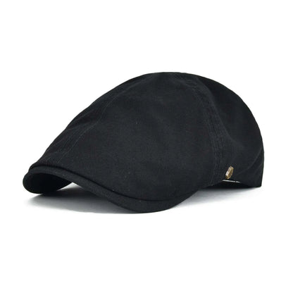 Men’s Washed Cotton Flat Cap – Lightweight Casual Style