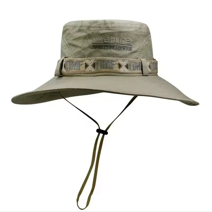 Men’s Wide-Brim Sun Hat with Mesh Vent – Cruise & Shore Ready