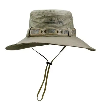 Men’s Wide-Brim Sun Hat with Mesh Vent – Cruise & Shore Ready