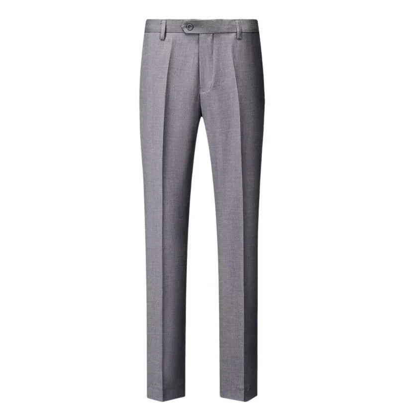 Solid Formal Tailored Suit Trousers