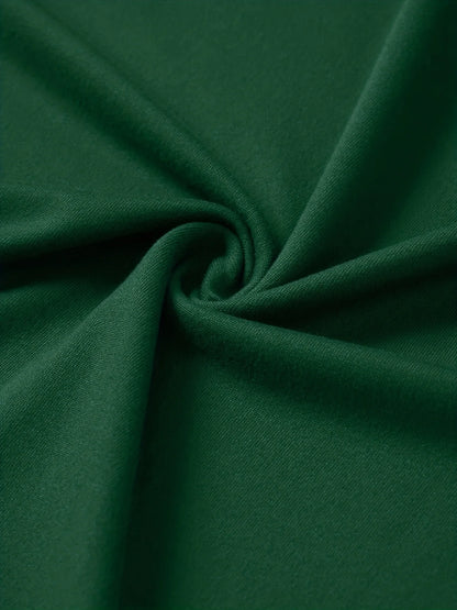 Men’s Cotton Compass Graphic T – Shirt – Lightweight Travel Comfort – Forest Green – L