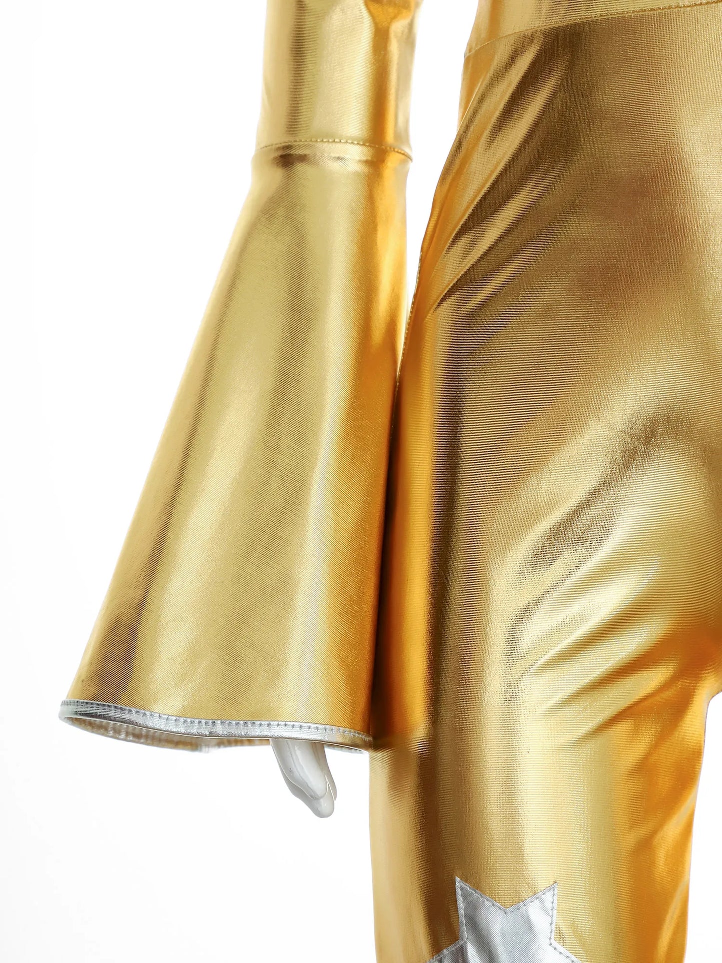 Girls’ Metallic Bell Bottom Jumpsuit – Retro Theme Night Costume