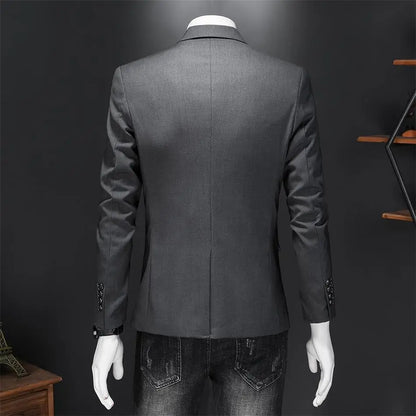 Men’s & Teens Solid Color Single-Button Blazer – Formal & Semi-Formal