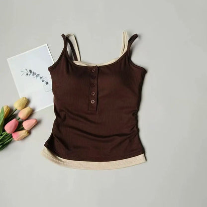 Women’s Built-In Bra Tank Top – Quick-Dry, Padded Support