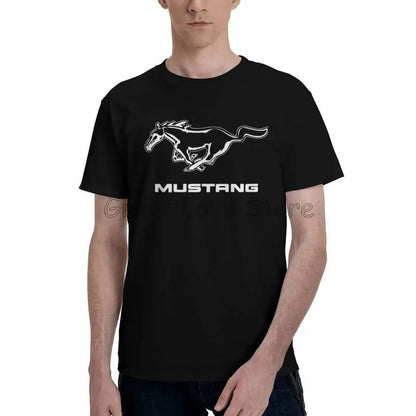 Men’s Mustang 100% Cotton Short Sleeve Tee – Breathable, Soft & Wrinkle-Resistant
