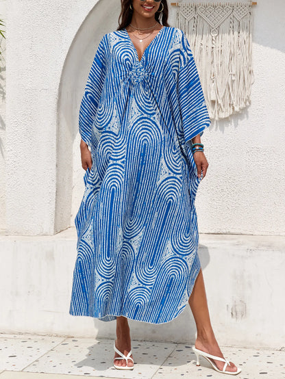 Women’s Flowing Caftan Cover-Up – Beach & Poolside Elegance