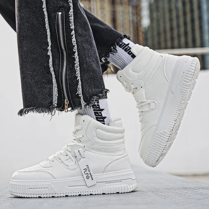 Men’s High-Top Skate Sneakers – Non-Slip, Padded Ankle Support