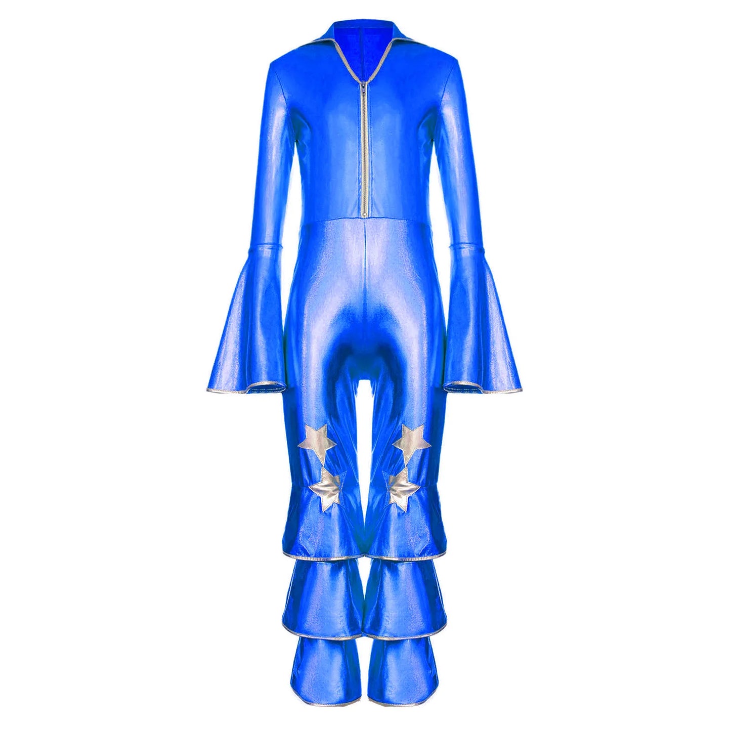 Girls’ Metallic Bell Bottom Jumpsuit – Retro Theme Night Costume