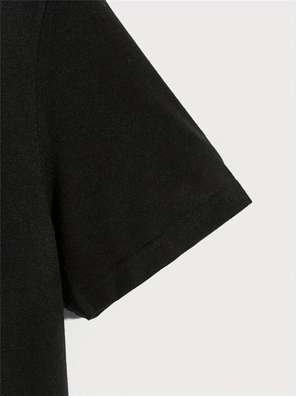 Men’s Cotton Compass Graphic T – Shirt – Lightweight Travel Comfort – Light Blue – L