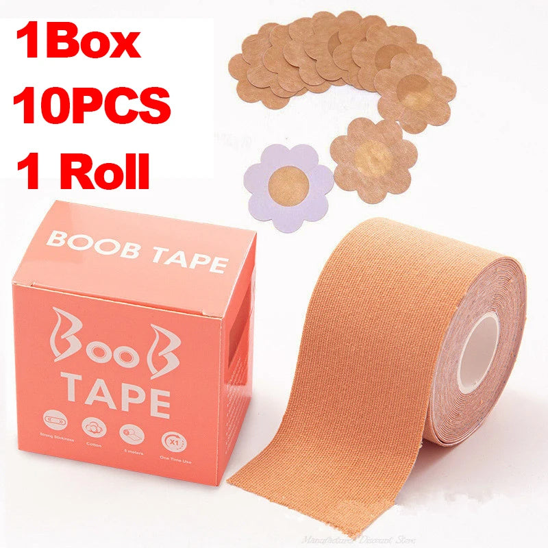Invisible Lift Boob Tape & Nipple Covers Set – Strapless Support