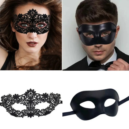 Black Masquerade Eye Masks