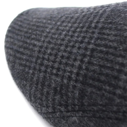 Men’s Plaid Newsboy Cap – Warm, Casual, One Size