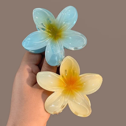 Tropical Flower Hair Claw Clip – Gradient Color