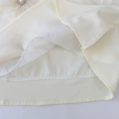 Girls’ 3D Flower A-Line Dress – Sleeveless, Knee Length