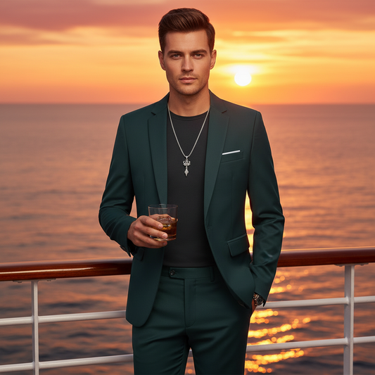 Men’s & Teens Solid Color Single-Button Blazer – Formal & Semi-Formal