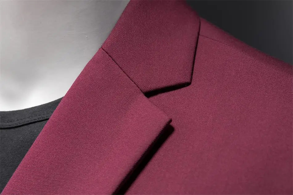 Men’s & Teens Solid Color Single-Button Blazer – Formal & Semi-Formal