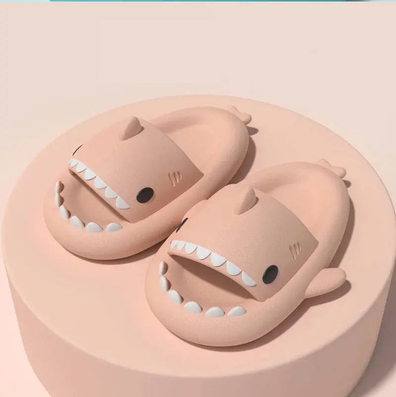Kids Shark Slide Sandals – Soft Non-Slip Summer Slippers