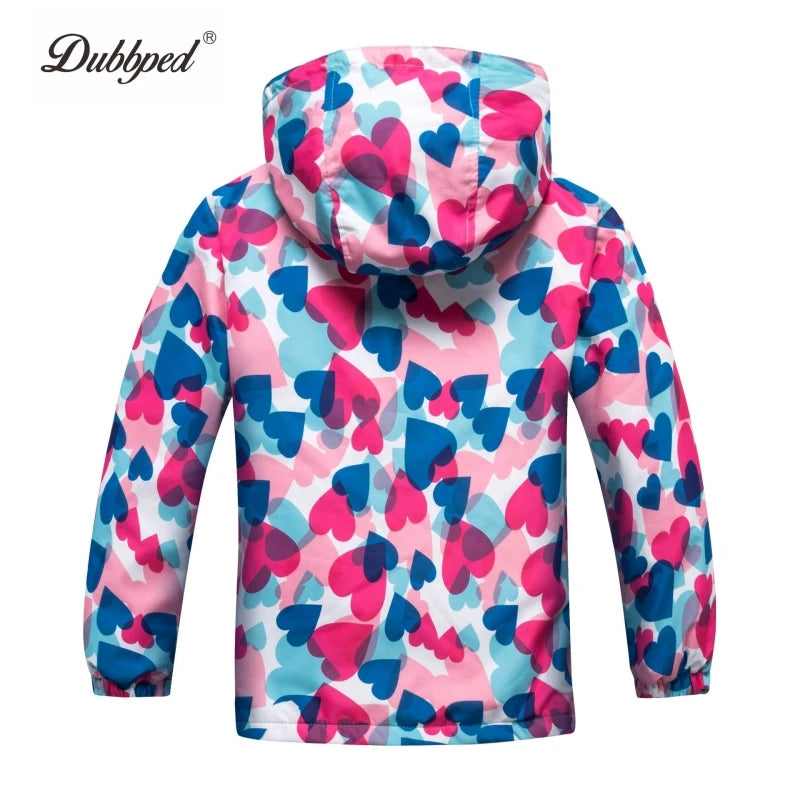Girls' Polar Fleece Hooded Winter Jacket