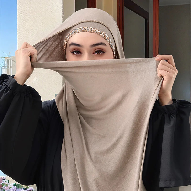 Women’s Lightweight Jersey Hijab Scarf – Breathable, Soft Stretch - The Dock Drop