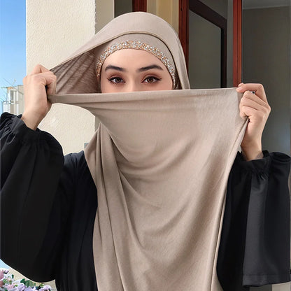 Women’s Lightweight Jersey Hijab Scarf – Breathable, Soft Stretch - The Dock Drop