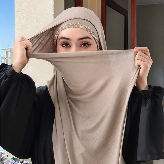 Women’s Lightweight Jersey Hijab Scarf – Breathable, Soft Stretch - The Dock Drop
