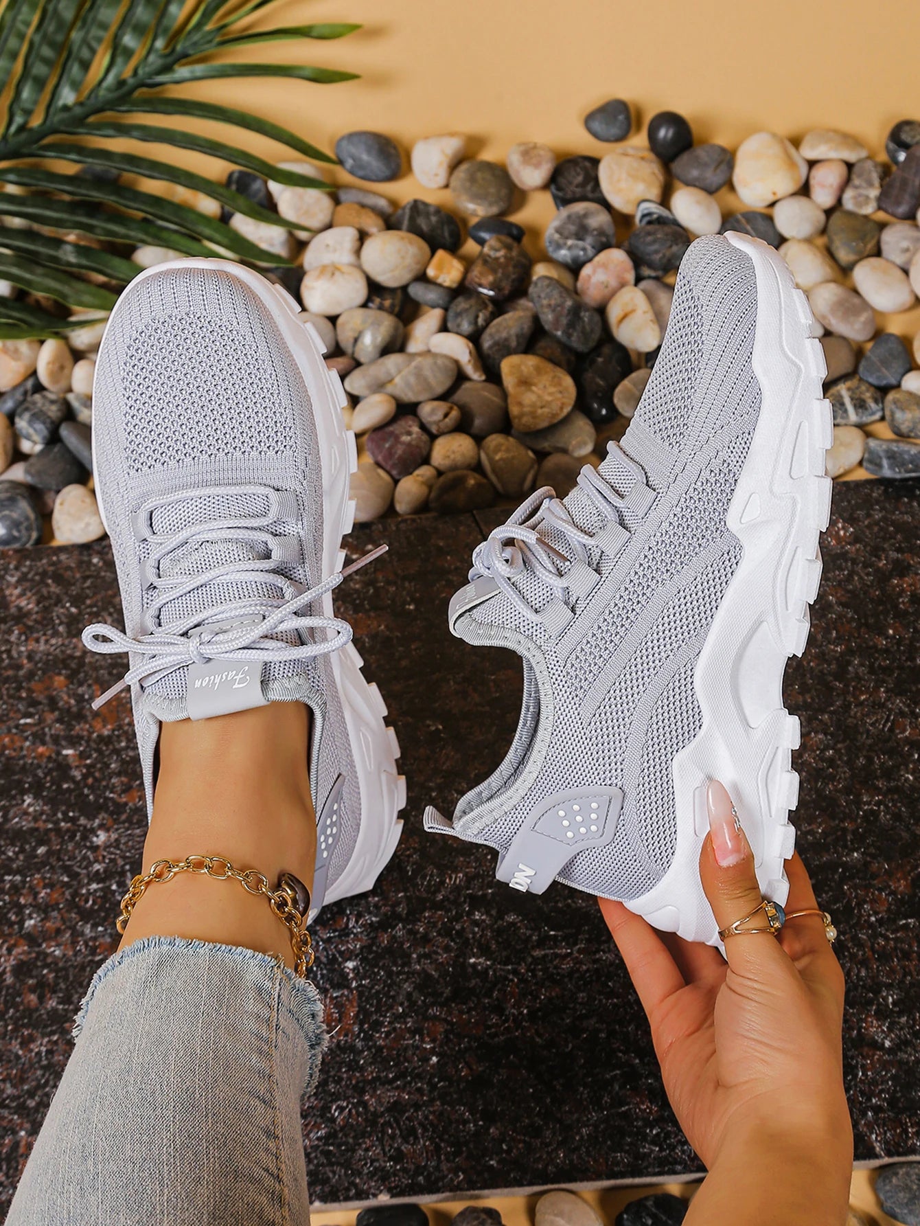 Women's peek-a-boo mesh Leopard print sneakers