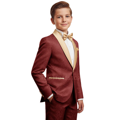 Boys' Jacquard 2-Piece Formal Suit