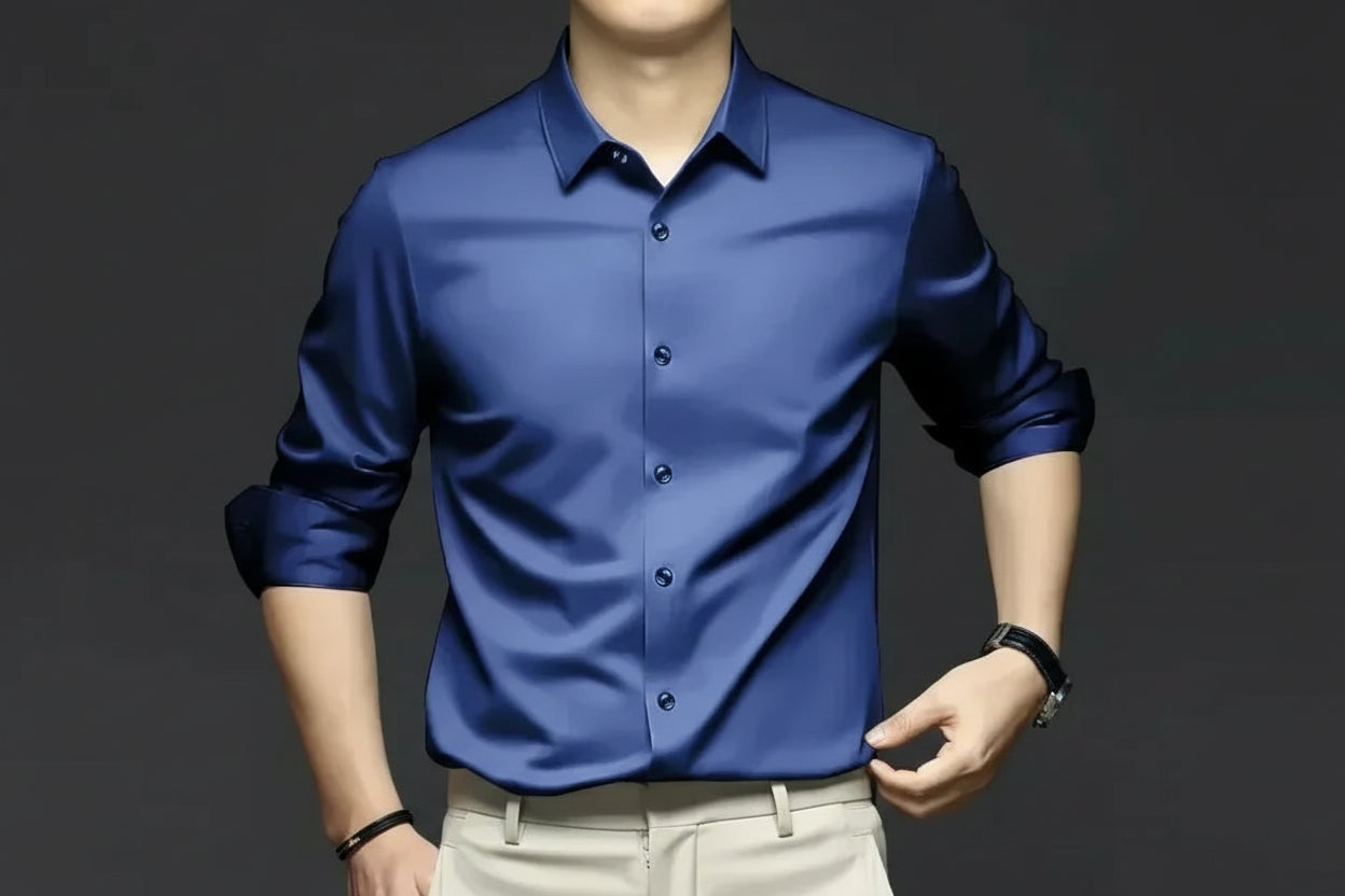 Men’s Wrinkle-Resistant Dress Shirt – Long Sleeve Button Down