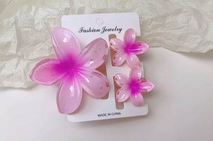 3-Piece Tropical Flower Hair Claw Clip Set