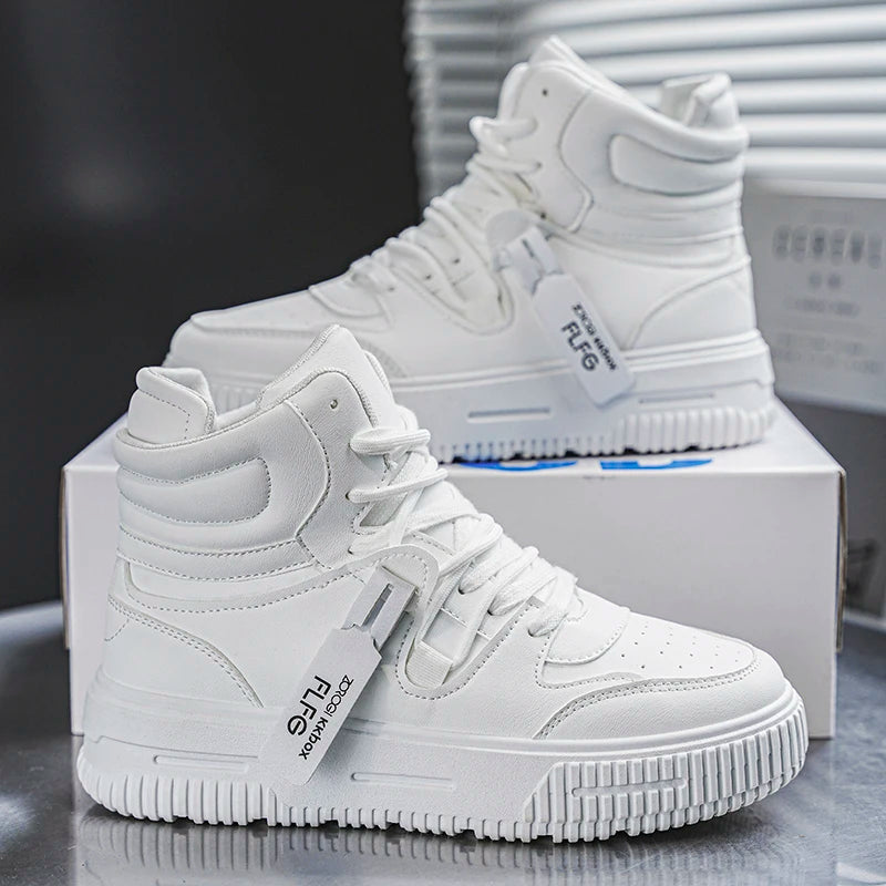 Men’s High-Top Skate Sneakers – Non-Slip, Padded Ankle Support