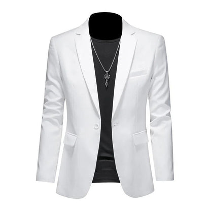 Men’s & Teens Solid Color Single-Button Blazer – Formal & Semi-Formal