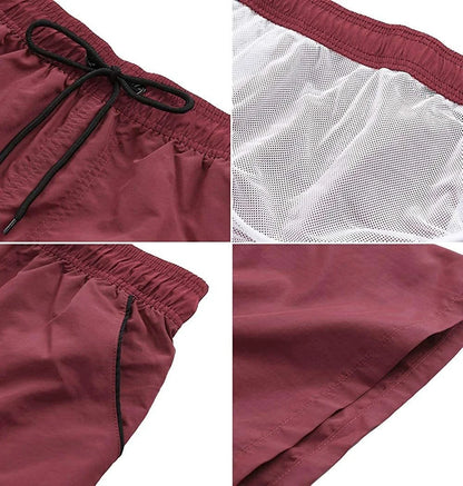 Men’s & Teens’ Quick-Dry Swim Shorts – Elastic Waist with Mesh Lining